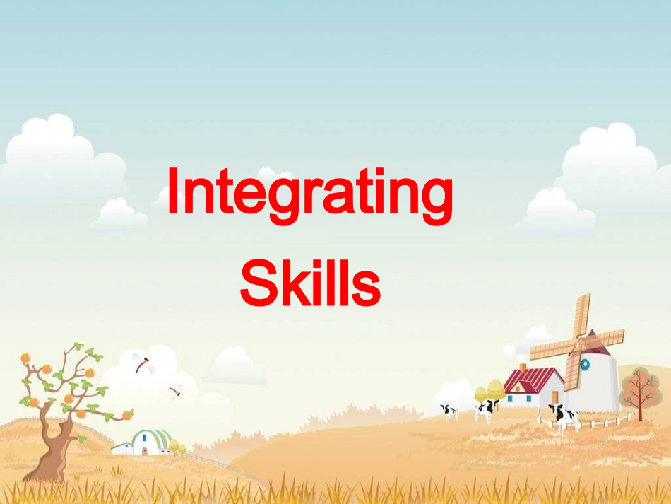 高中英语Unit4 Unforgettable experiences--Integrating Skills课件旧人教第一册上 课件_第1页