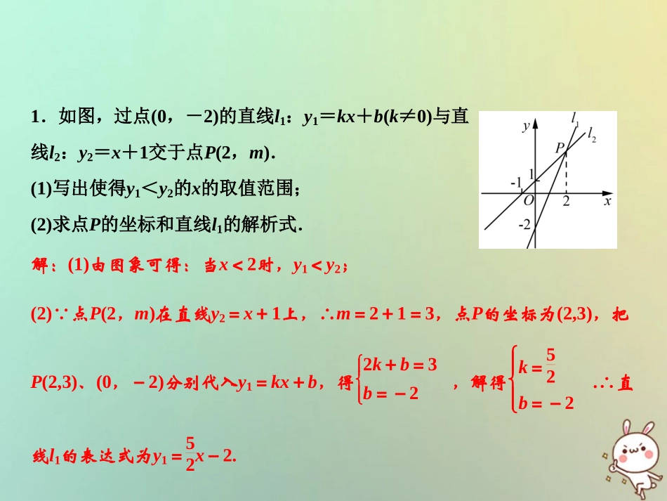 秋八年级数学上册 第5章 二元一次方程组 专题突破四 一次函数与几何问题综合课件 (新版)北师大版 课件_第2页