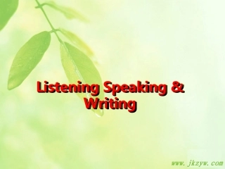 高一英语 unit3 Travel journal-Listening Speaking Writing 课件必修1 课件