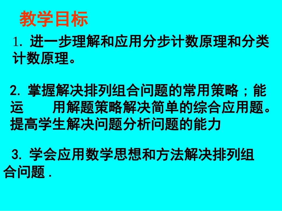 高三数学排列组合常见问题的策略课件_第2页