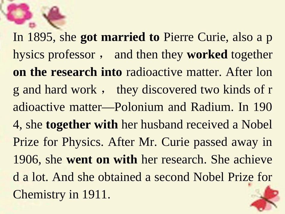 高考英语总复习 Unit 1 Women of achievement课件 新人教版必修4 课件_第3页