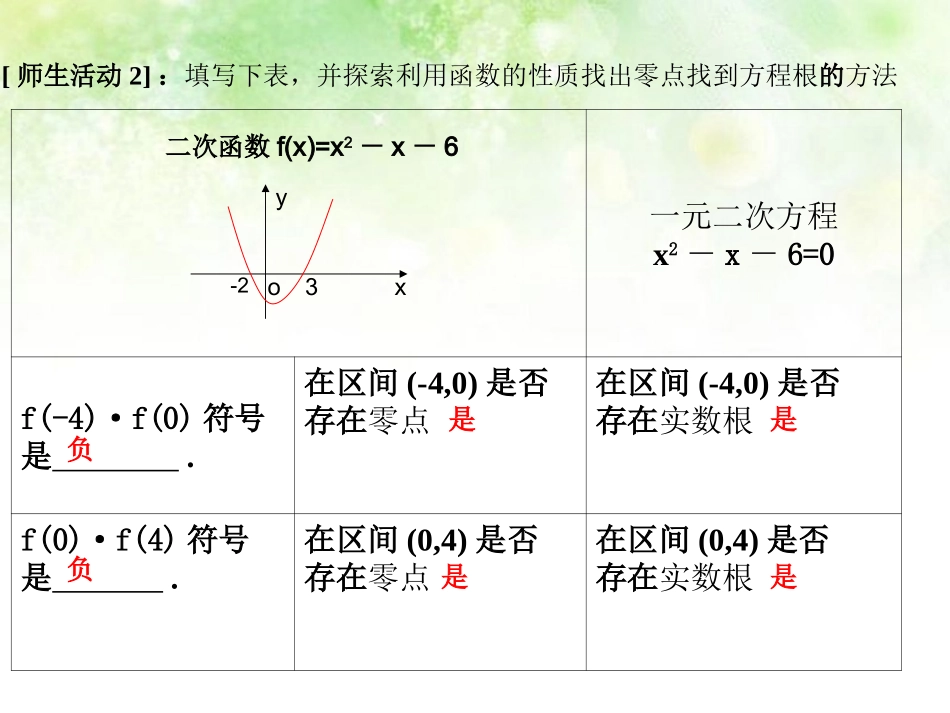 高中数学 411利用函数性质判断方程解的存在课件 北师大版必修1 课件_第3页
