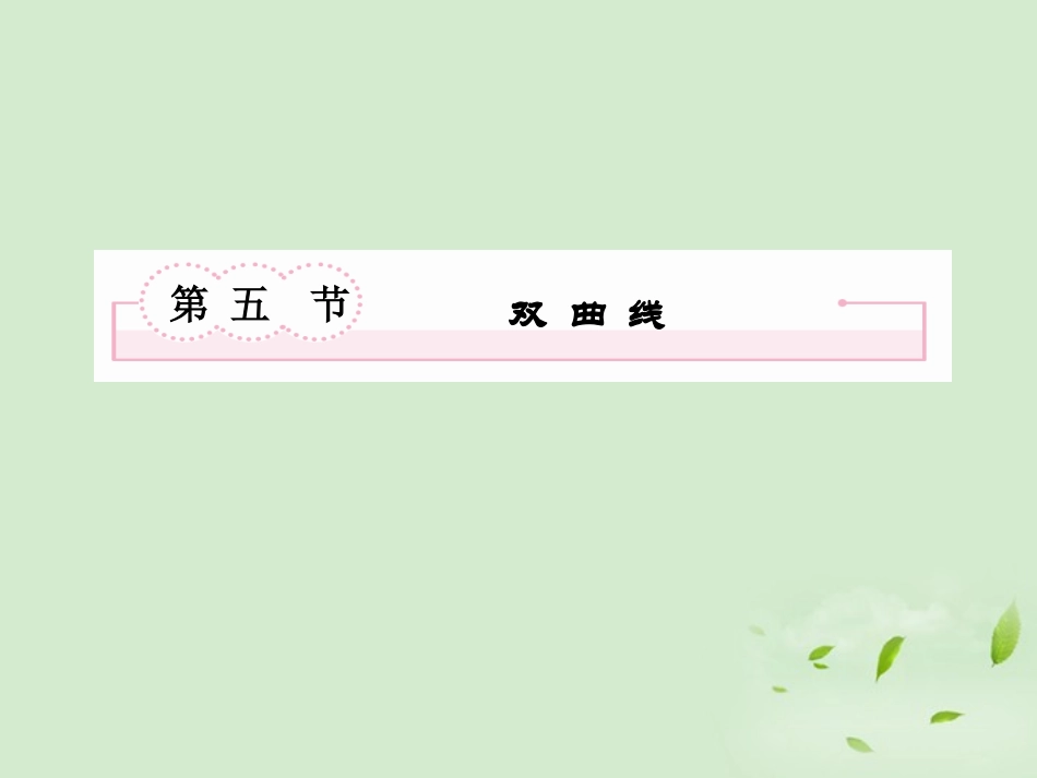 高考数学总复习 8-5 双曲线课件 新人教A版  课件_第2页