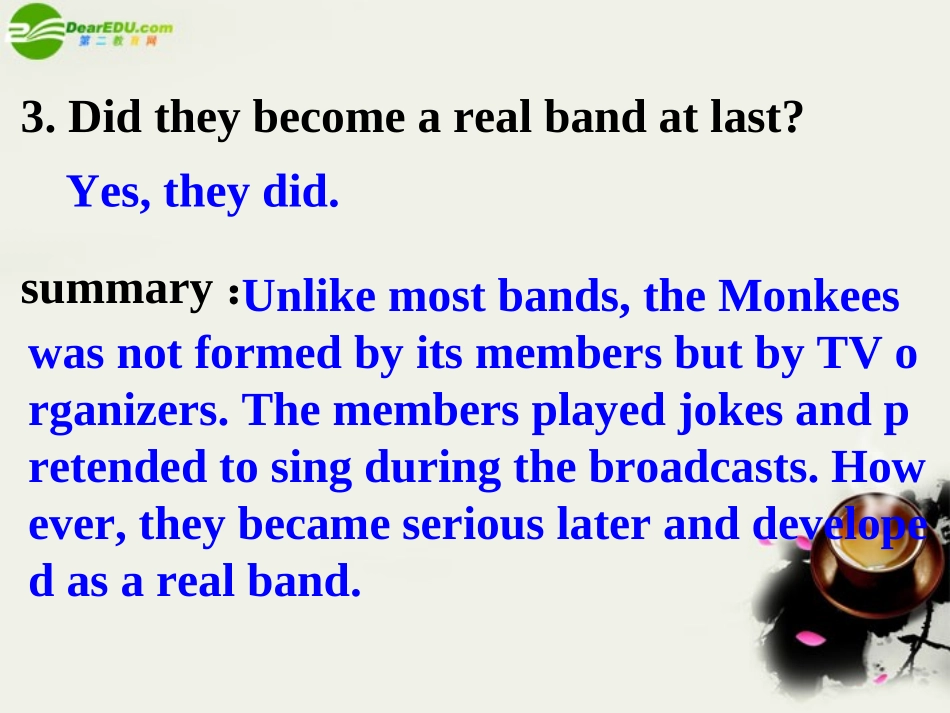 高中英语 Unit 5 MusicPart 2 Reading and Comprehension课件 新人教版必修2 课件_第3页