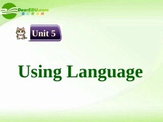 高中英语 Unit5 Using language课件 新人教版必修5 课件