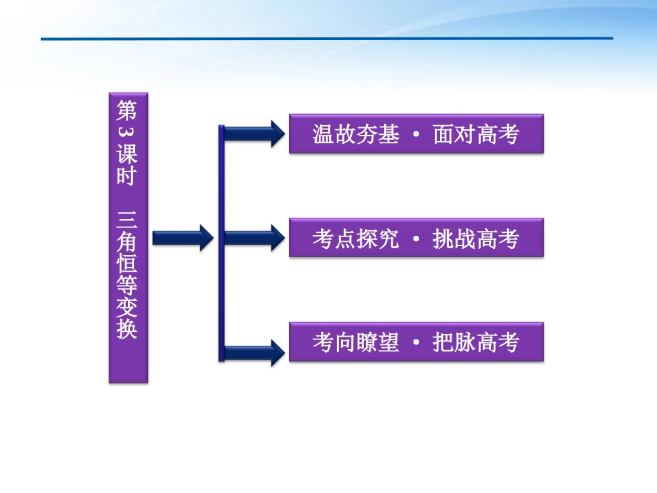 高考数学总复习 第3章第3课时三角恒等变换精品课件 文 新人教A版 课件_第2页