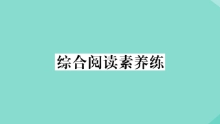 语上册 Module 1 My classmates综合阅读素养练作业课件 (新版)外研版 课件