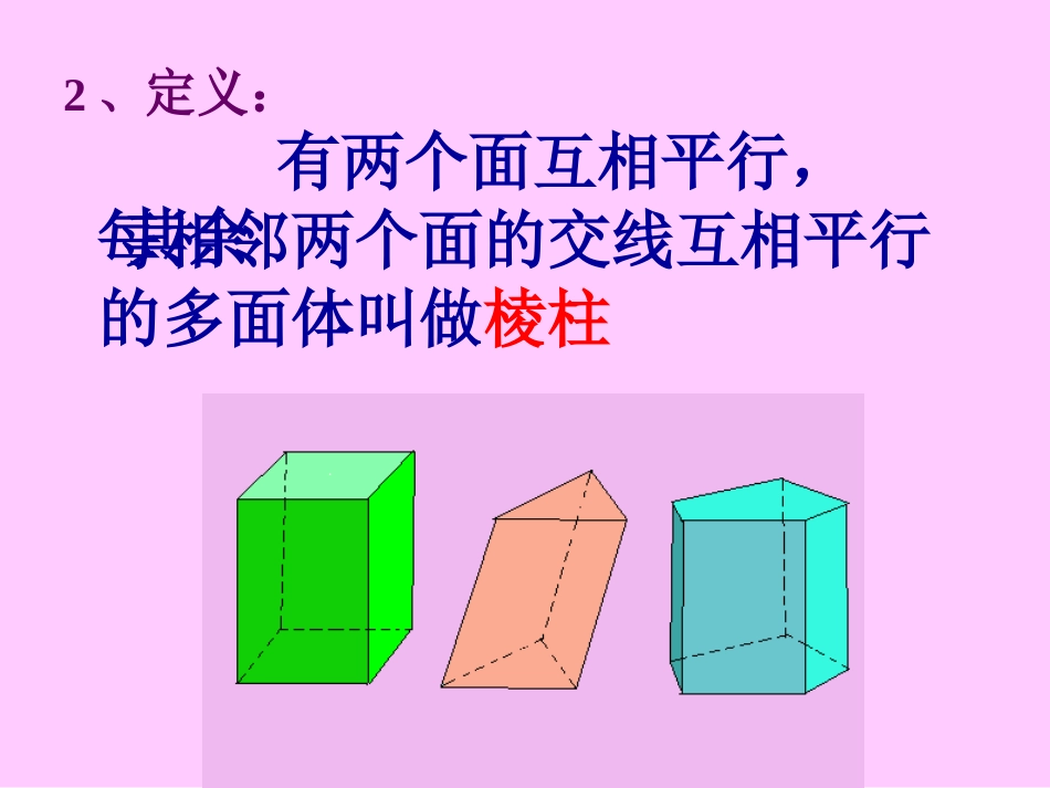 棱柱 湖南省高二数学科棱柱全套课件(含ppt,flash)新课标 湖南省高二数学科棱柱全套课件(含ppt,flash)新课标_第3页