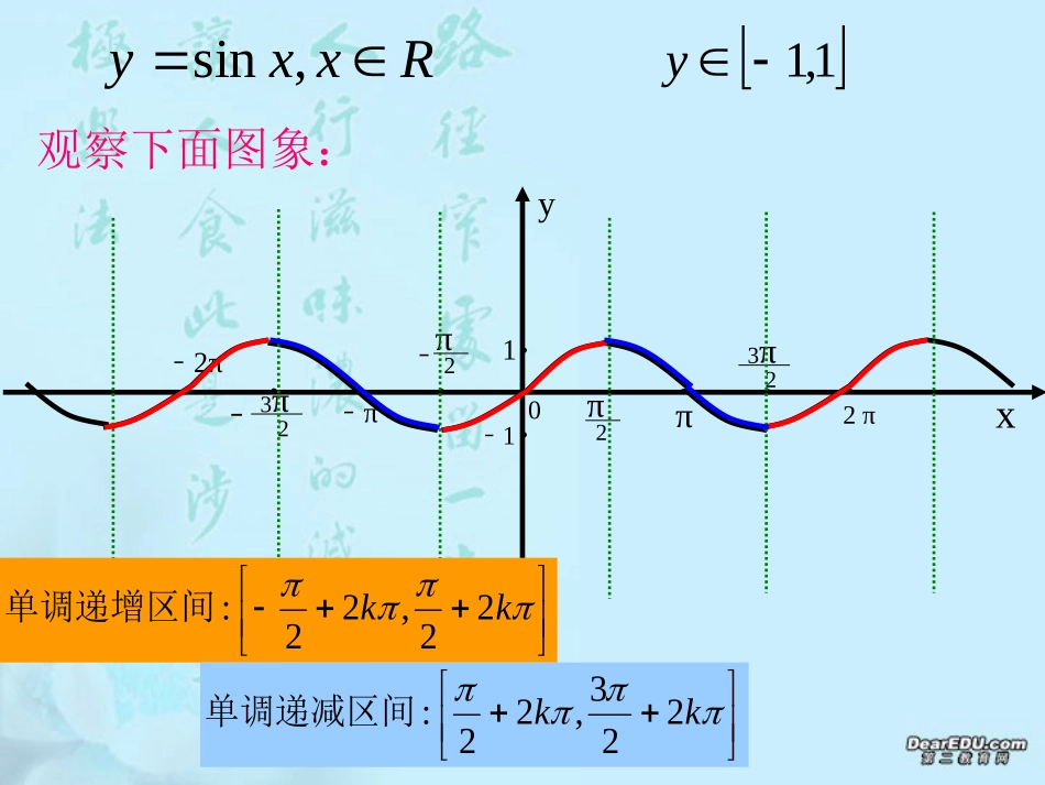 高一数学正弦函数、余弦函数的性质 新课标 人教版 课件_第2页