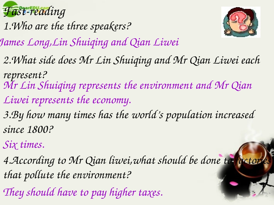 高中英语 Unit2(The Environment)Reading课件5 牛津译林版必修5 课件_第3页