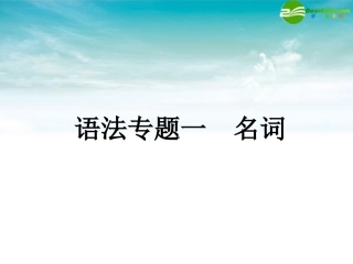 高考英语第一轮总复习经典实用学案 语法专题1 学案