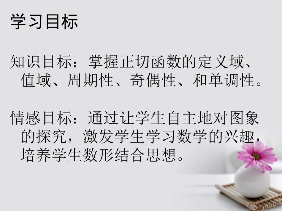 高中数学 第一章 三角函数 143 正切函数的性质与图象课件 新人教A版必修4 课件_第2页