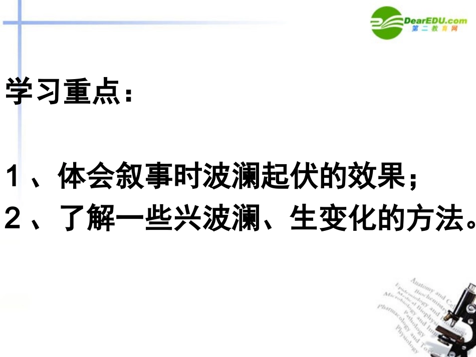 高中语文(写出事件的波澜)课件 新人教版必修2 课件_第2页