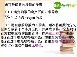 高三数学(导数)全章课件：2函数的最大值与最小值 课件