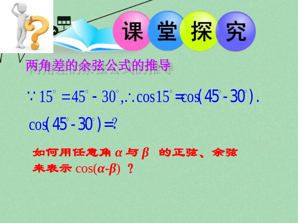 高中数学 311两角差的余弦公式教学课件 新人教A版必修4 课件_第3页