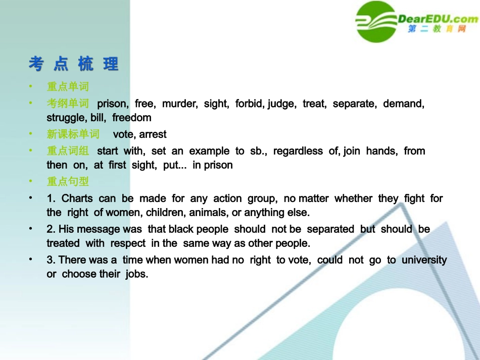 高考英语一轮复习② Unit 14 Freedom fighters 教学课件_第2页