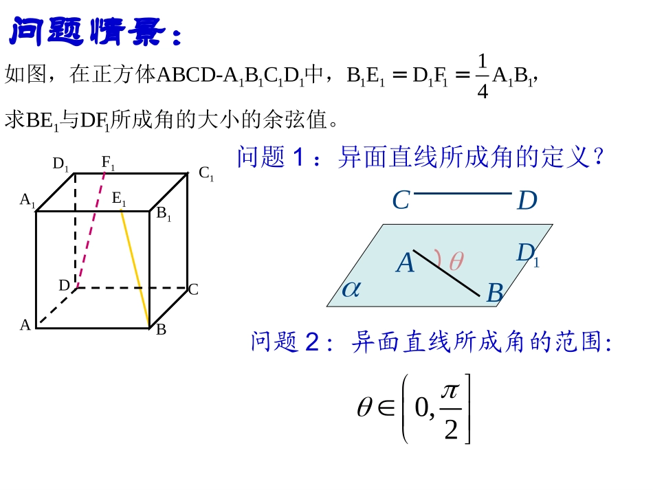 高中数学：空间角的计算1课件苏教版选修2 课件_第1页