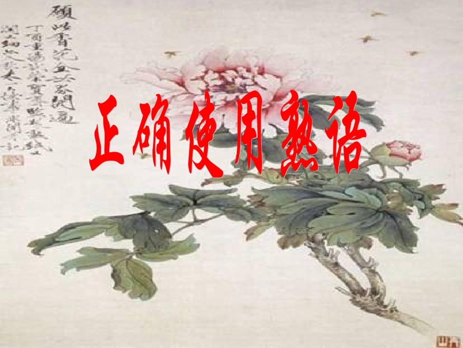 正确使用熟语 新课标 新课标 人教版 课件_第1页