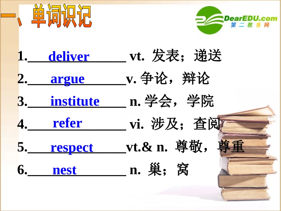 高考英语一轮复习 Book Four Unit 1备考课件 新人教版 课件_第3页