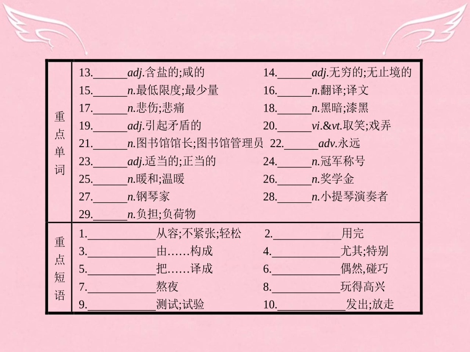 英语 Unit 2 Poems本章整合课件 新人教版选修6 课件_第3页