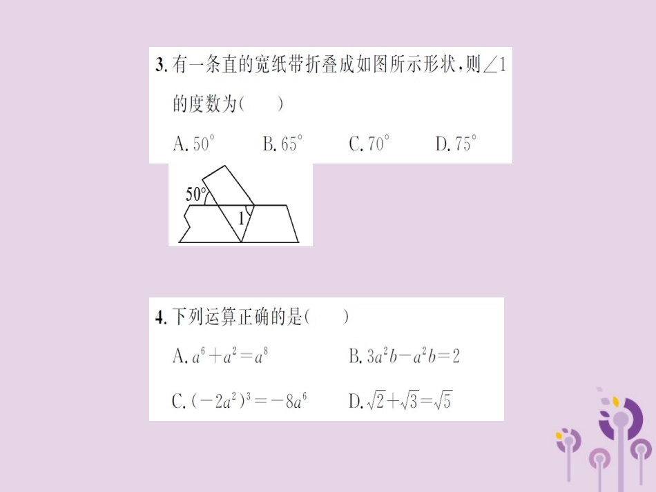 湖北省中考数学 限时练(2)习题练课件_第3页