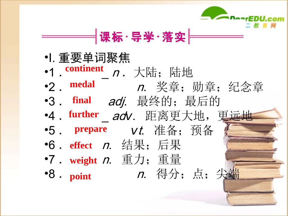 高三一轮(全国版)英语(全国卷2专用)：高一 Units8(课件) 课件_第2页