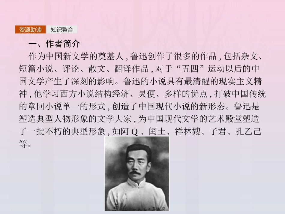 高考语文第3单元关照女性命运7祝福知识整合重难探究课件鲁人版必修3 课件_第3页