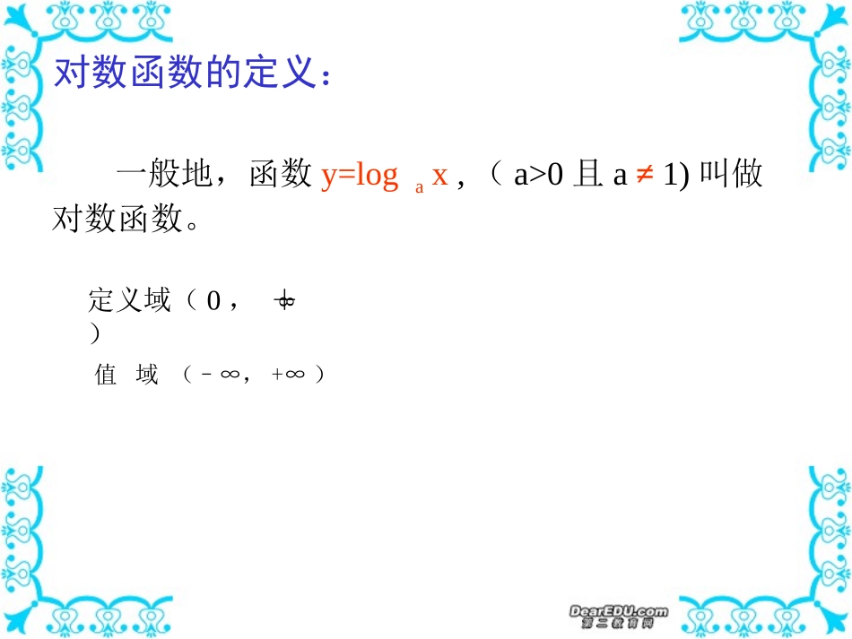 高一数学对数函数的图像与性质课件_第1页