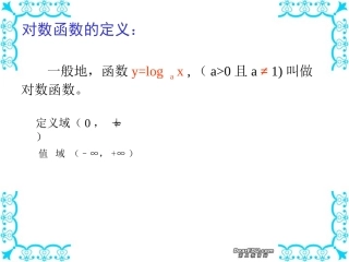 高一数学对数函数的图像与性质课件