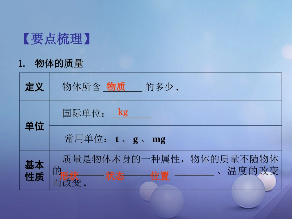 江苏省镇江市丹徒区中考物理复习 质量与密度—概念及计算课件_第2页