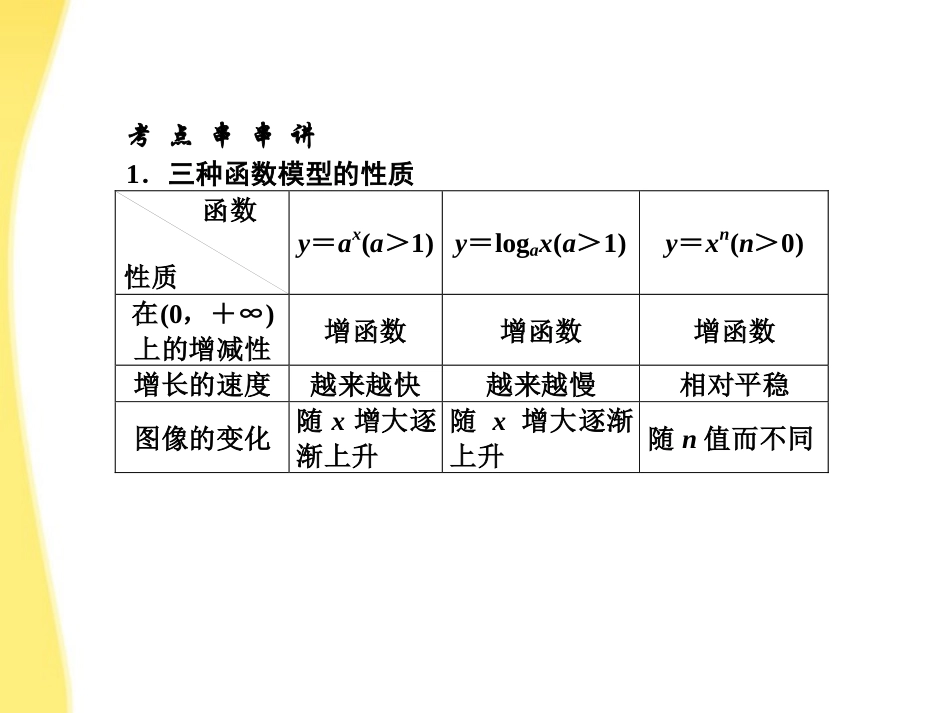 高考数学(说)系列一轮复习讲义 1.13实际问题的函数建模课件 北师大版 课件_第2页