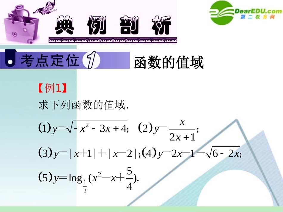 高中数学第一轮总复习 第2章第7讲 函数的值域与最值课件 苏教版 课件_第3页