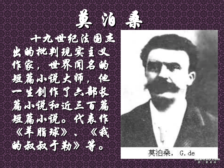 高二语文小说单元项链 人教版 课件_第2页