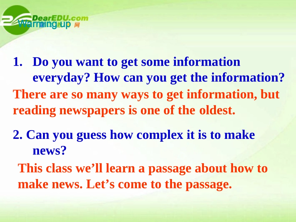 高中英语 Unit4 Using Language课件 新人教版必修5 课件_第3页