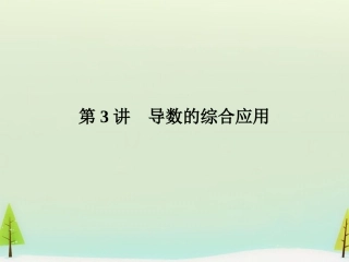 高考数学总复习 第3讲 导数的综合应用课件
