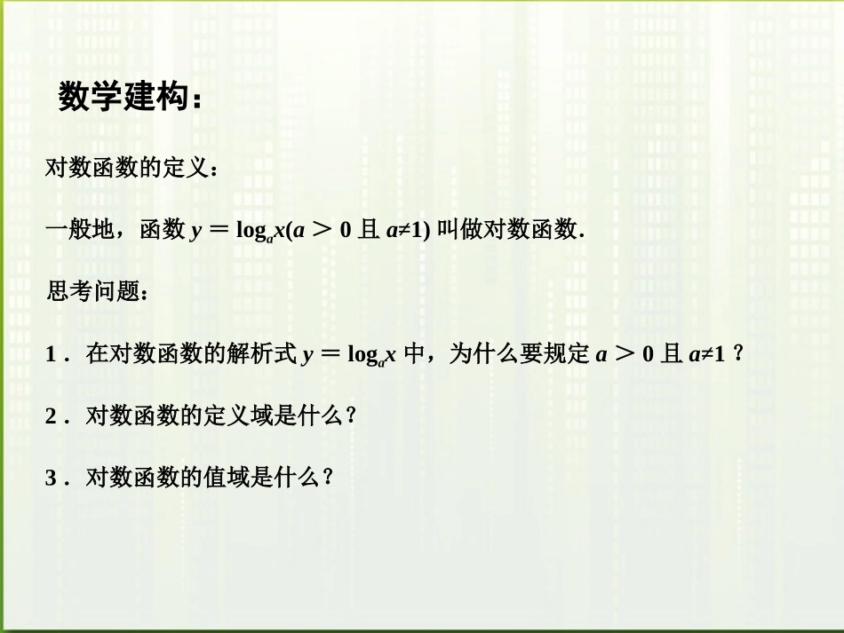 高中数学 232 对数函数课件(1) 苏教版必修1 课件_第3页