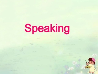 高中英语 Unit 5 Speaking课件