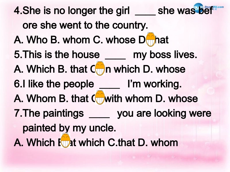 高中英语 定语从句练习2课件 新人教版必修2 课件_第2页