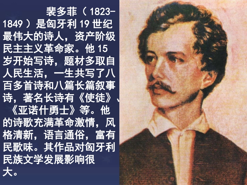 高一语文我愿意是急流 裴多菲 课件_第3页