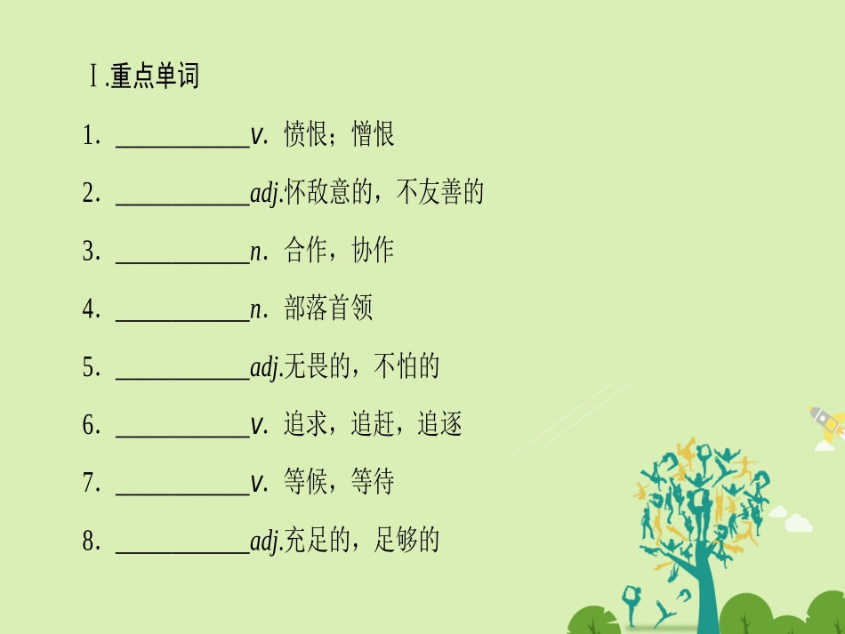 英语 Module 5 The First Americans核心要点回扣课件 外研版选修9 课件_第2页