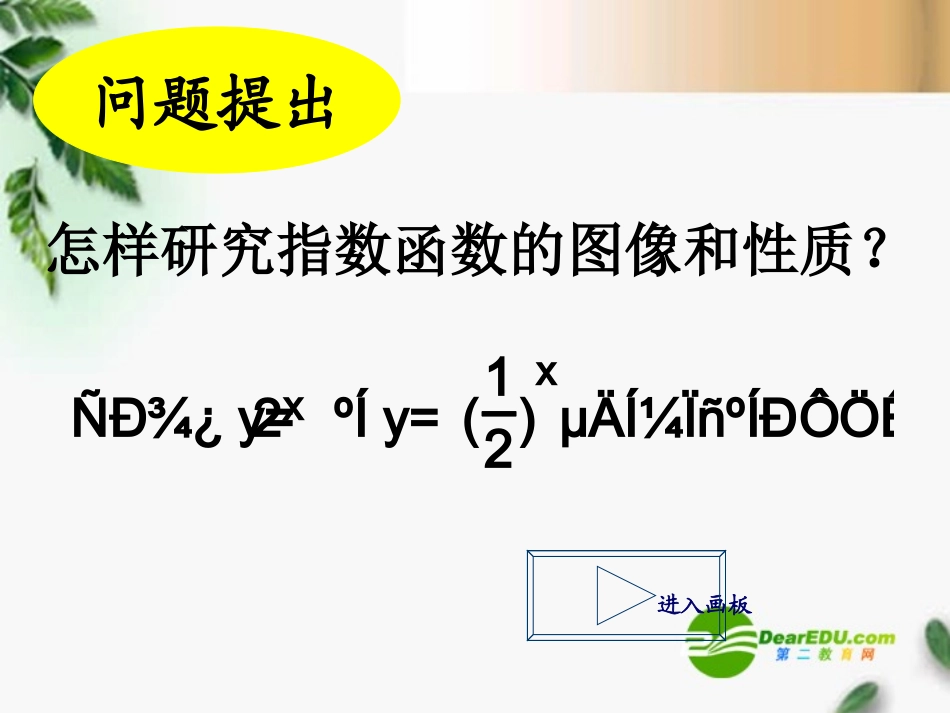 高三数学 3.3.1指数函数1课件 新人教A版必修1 课件_第3页