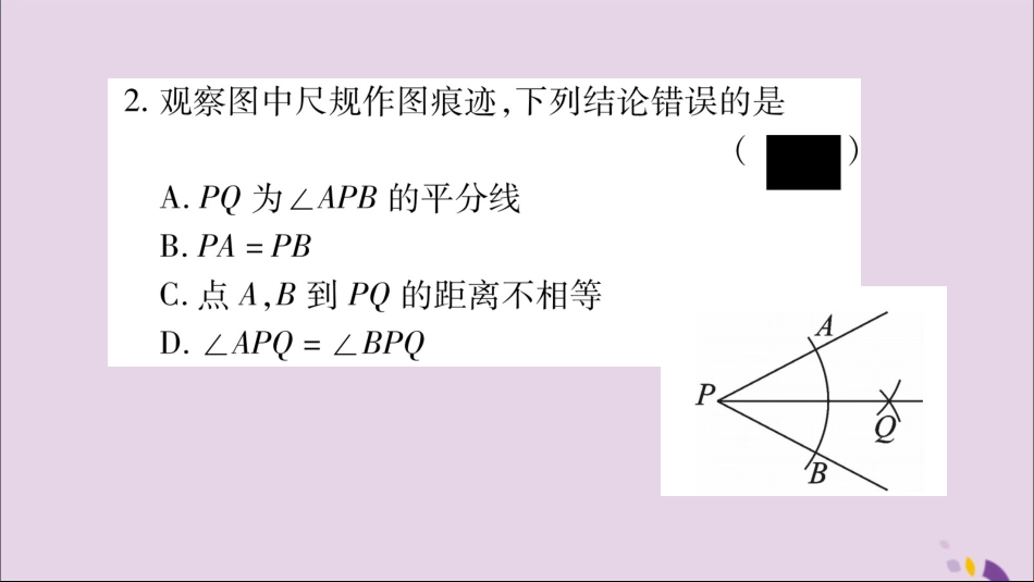 秋八年级数学上册 双休作业(6)习题课件 (新版)湘教版 课件_第3页