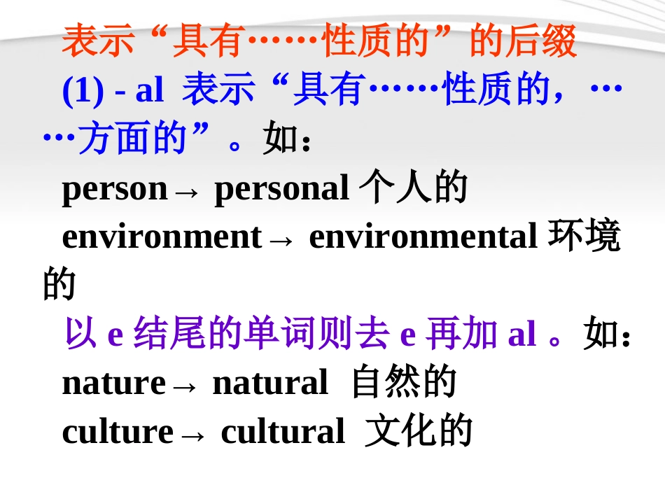 高考英语 16构成形容词的常见后缀1课件_第2页