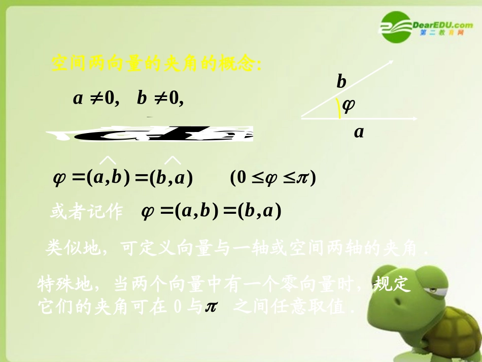 高中数学 2.1(空间向量的坐标)课件(1) 北师大版选修2-1 课件_第3页