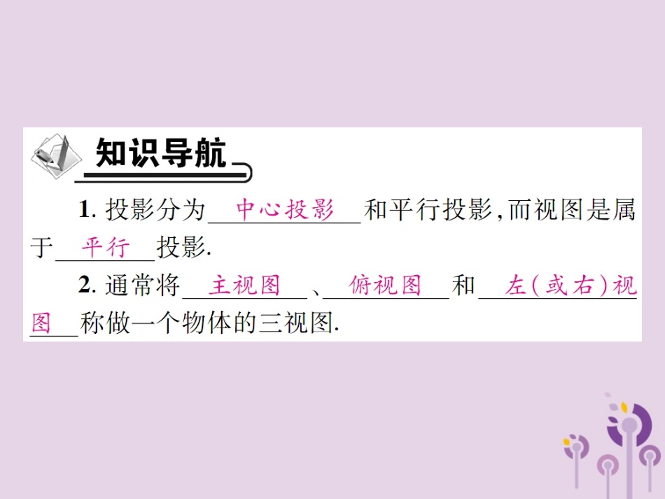 秋七年级数学上册 第4章 图形的初步认识 4.2 立体图形的视图 4.2.1 由立体图形到视图课件 (新版)华东师大版 课件_第2页