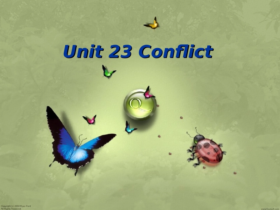 高中英语Unit 23 Conflict Lesson 1 War Memories 课件1北师大版选修8 课件_第1页