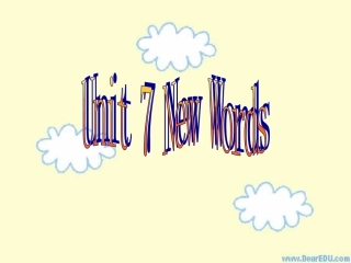 高二英语Unit7 New words课件