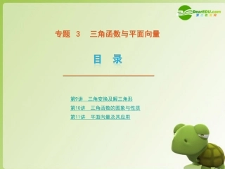 高考数学专题3：三角函数与平面向量 文 大纲人教版 课件