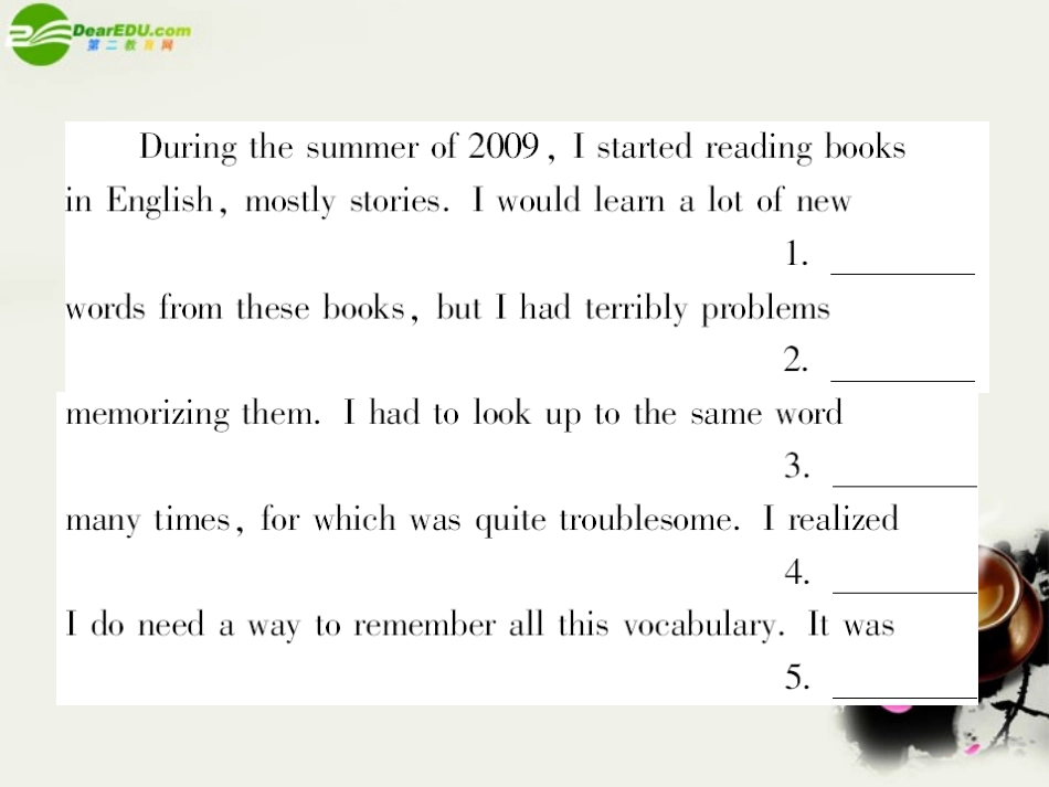 高中英语 课后强化作业十第五课时选做题(PPT)新人教版选修8 课件_第3页