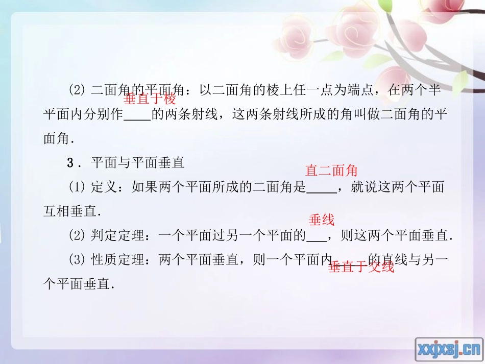 高三数学总复习 垂直关系精品课件 文 新人教版 课件_第3页